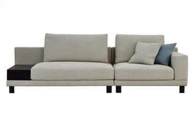 Villa Sectional Sofa Hotel Area Umum L Berbentuk Kain Sofa Berlapis